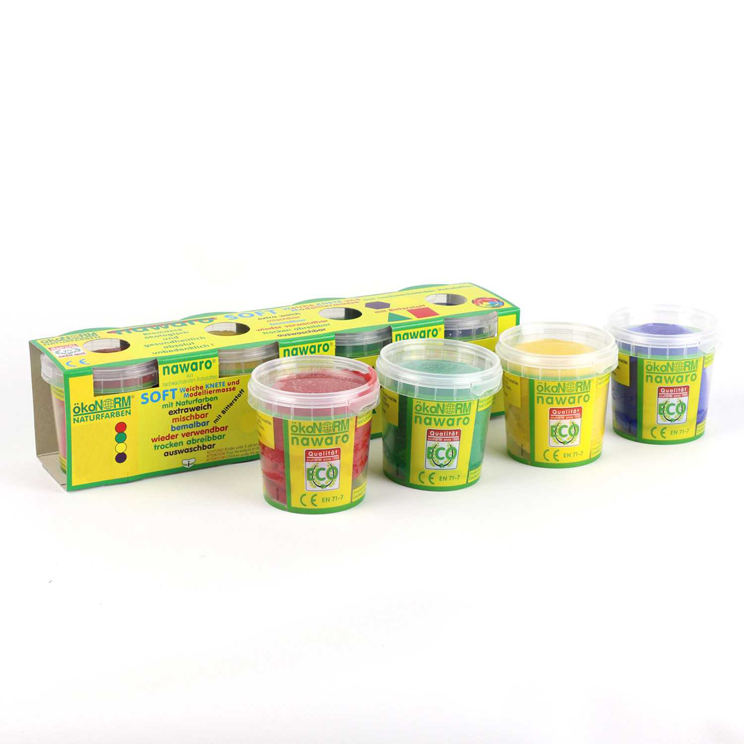 SOFT-Knete nawaro, 4 Farben