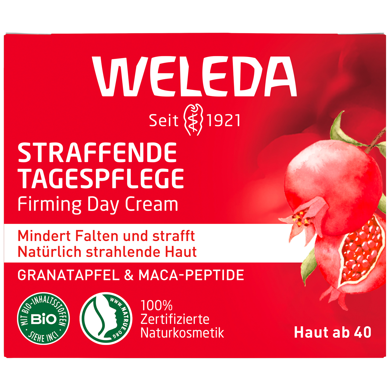 Straffende Tagespflege Granatapfel & Maca-Peptide, 40 ml