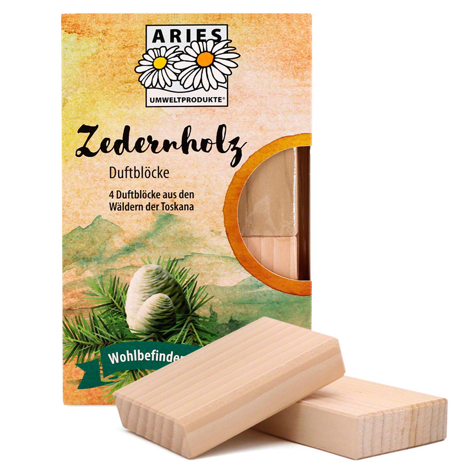 Zedernholz Duftblöcke 4er Set