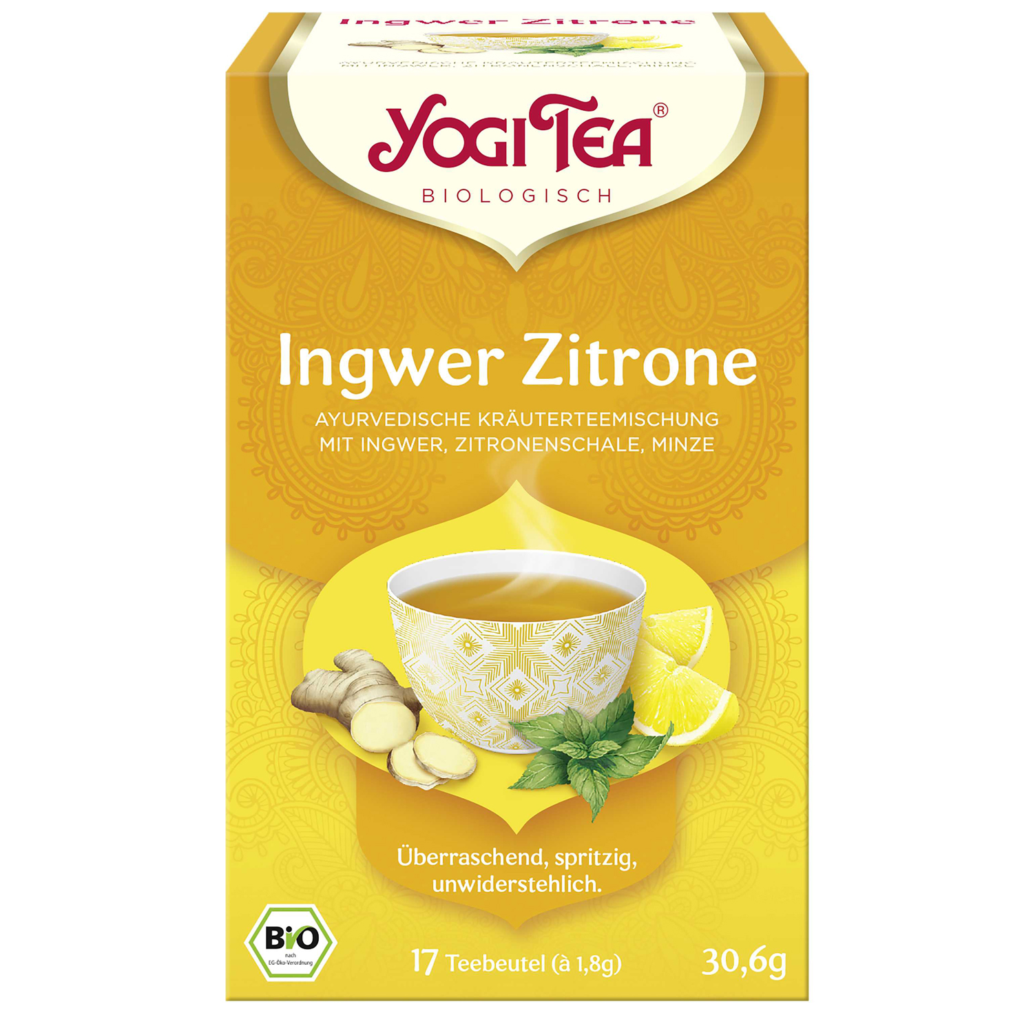Yogi Tee Ingwer Zitrone, 30,6 g