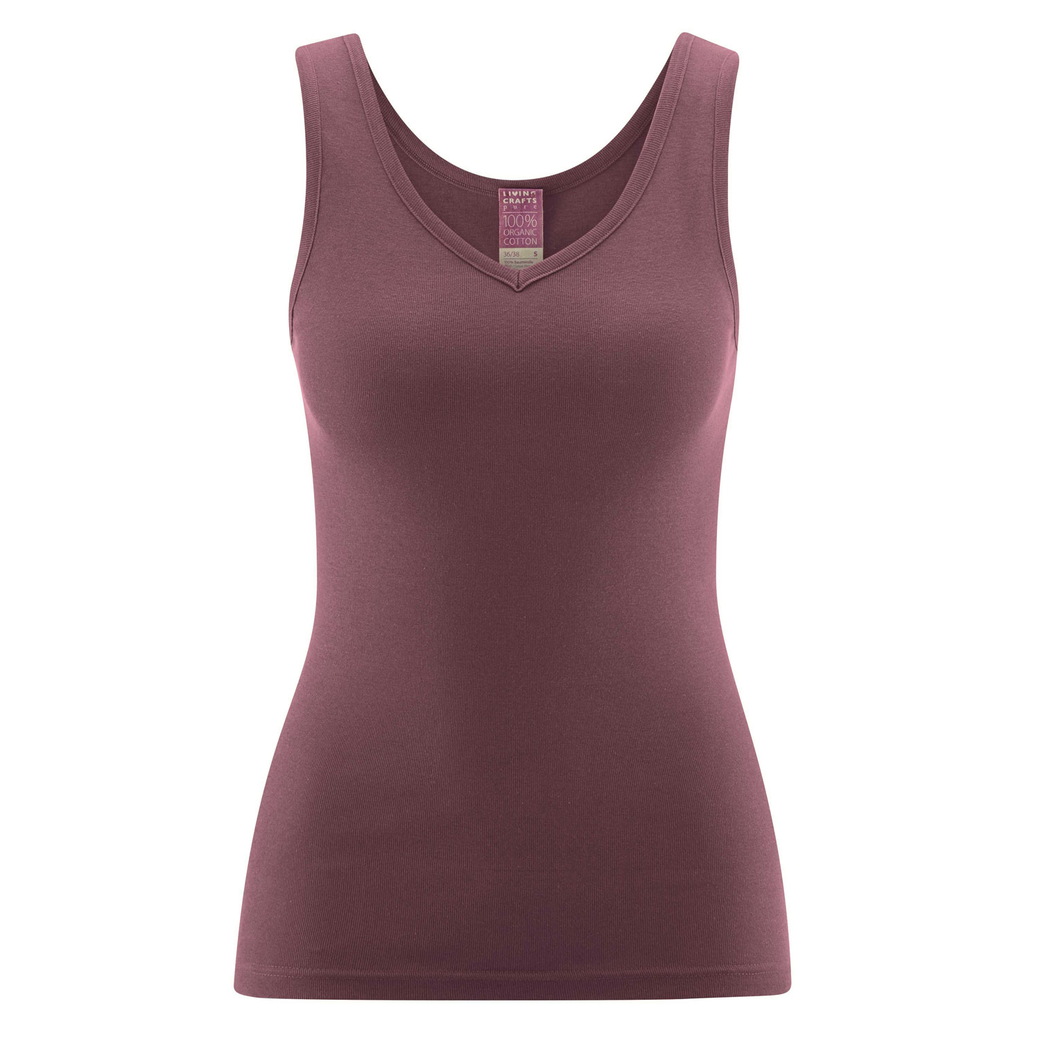 Damen V-Neck-Trägertop Janine dark rose