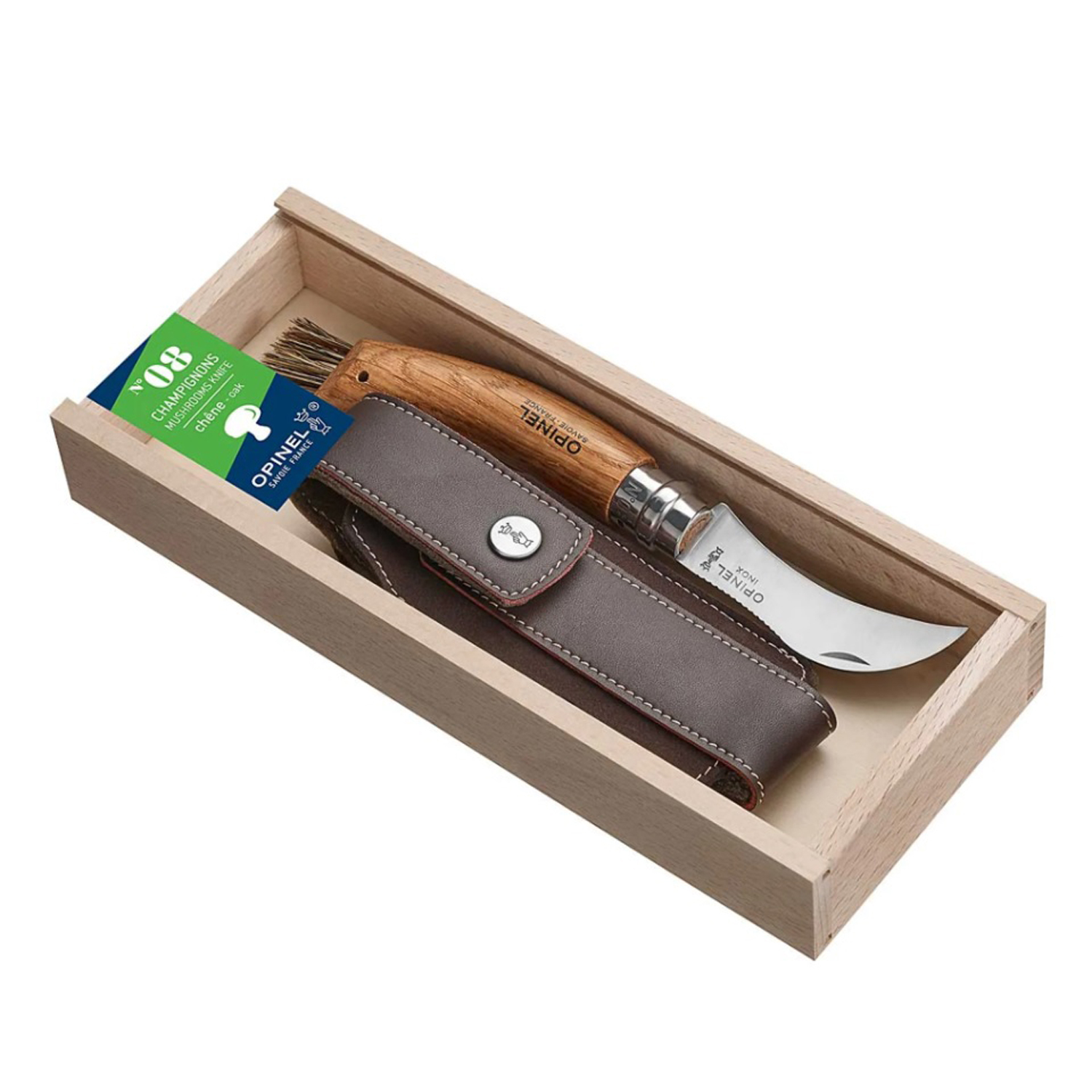 Geschenkset Pilzmesser Eiche mit Etui