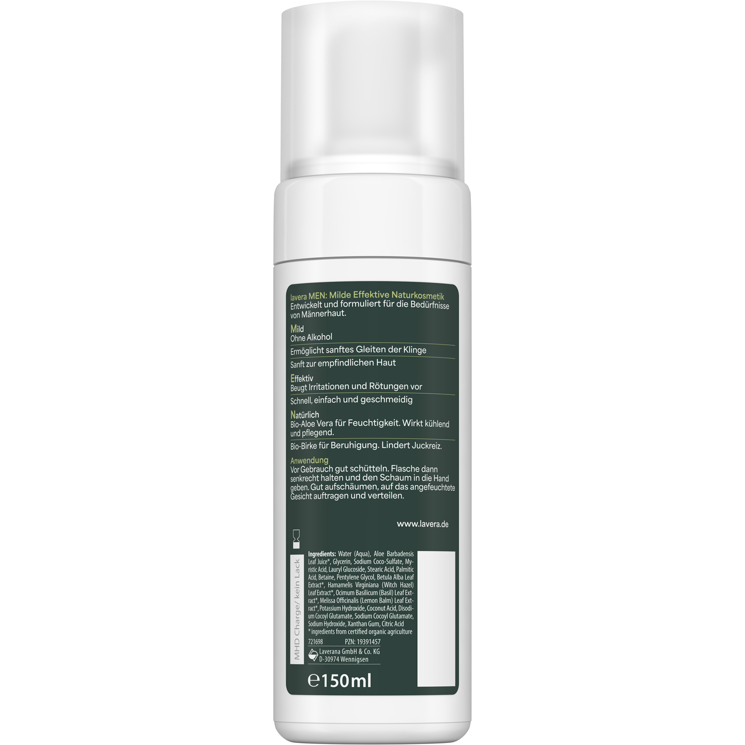 Lavera Men Sensitiv Rasierschaum, 150ml