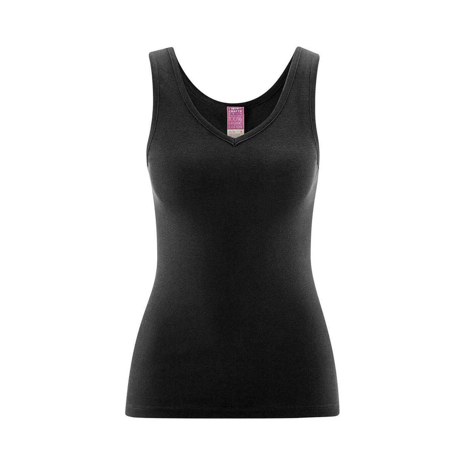 Damen V-Neck-Trägertop Janine schwarz