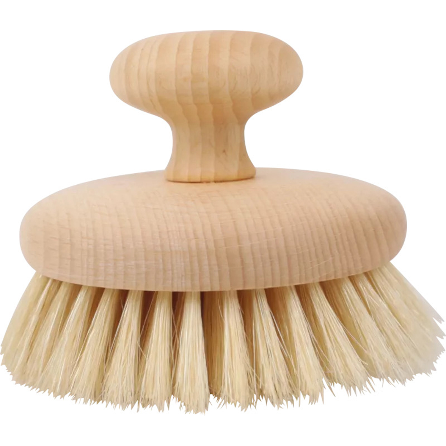 Redecker Massagebürste mit Knauf, Buche, helle Borste