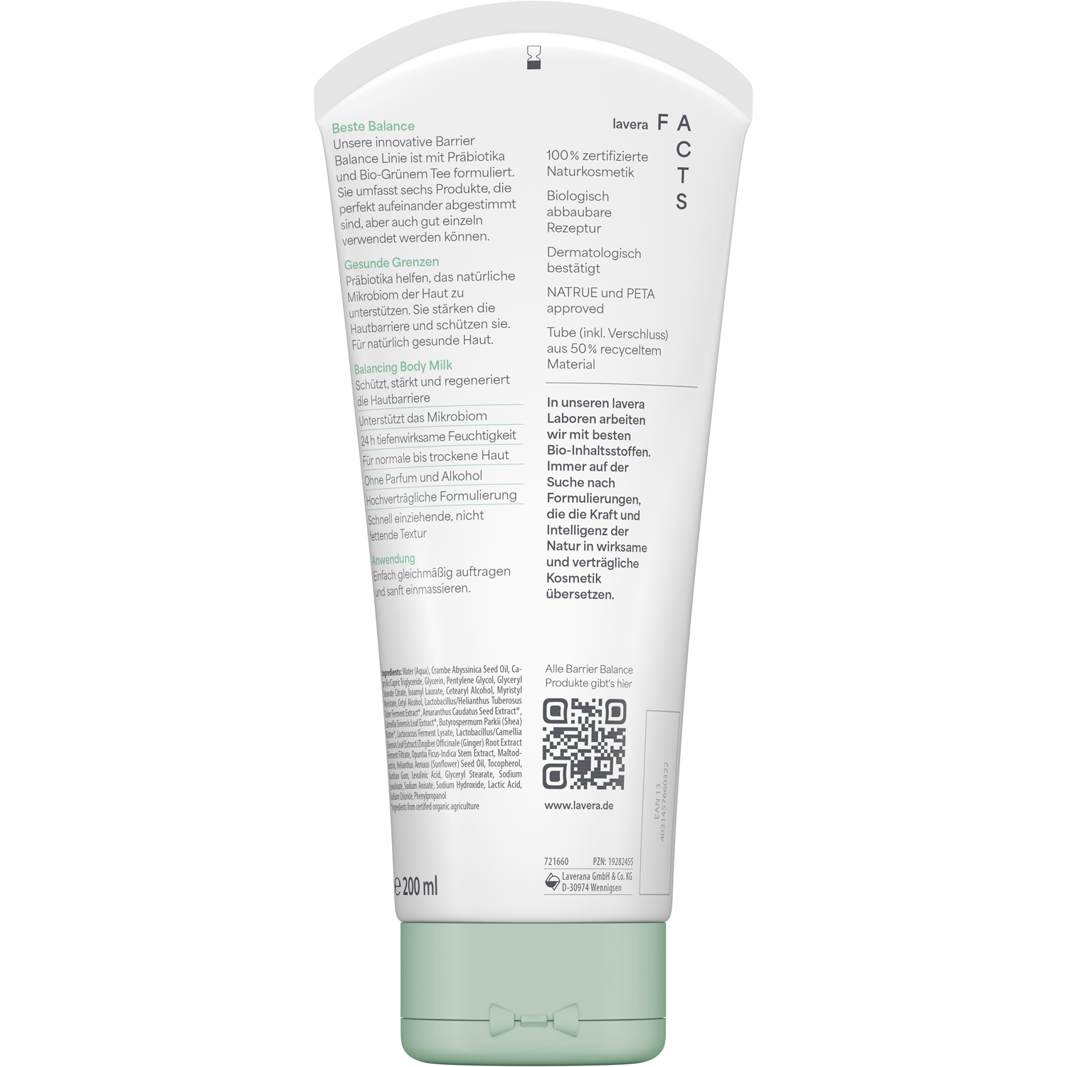 Lavera Barrier Balance Body Milk, 200 ml