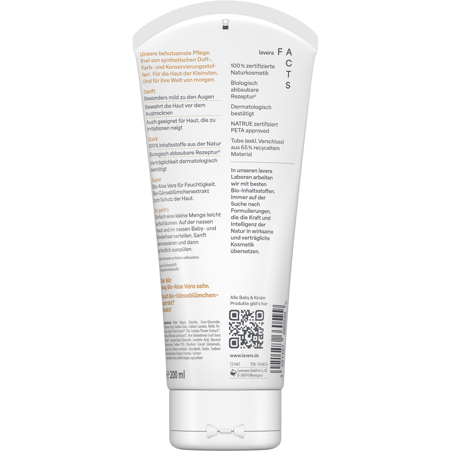 Lavera Baby&Kinder Waschlotion & Shampoo, 200 ml