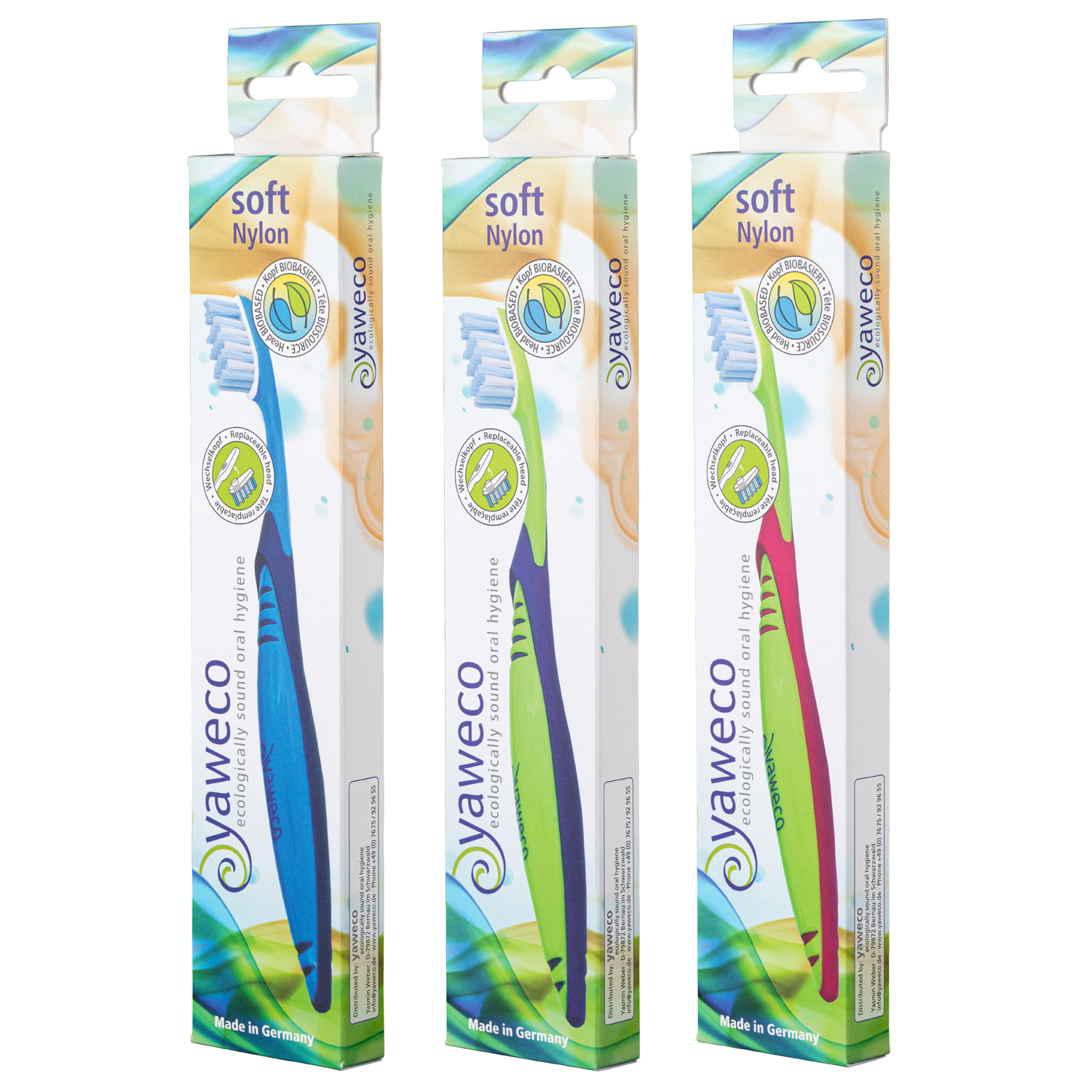 Zahnbürste mit Wechselkopf, Nylonborsten soft