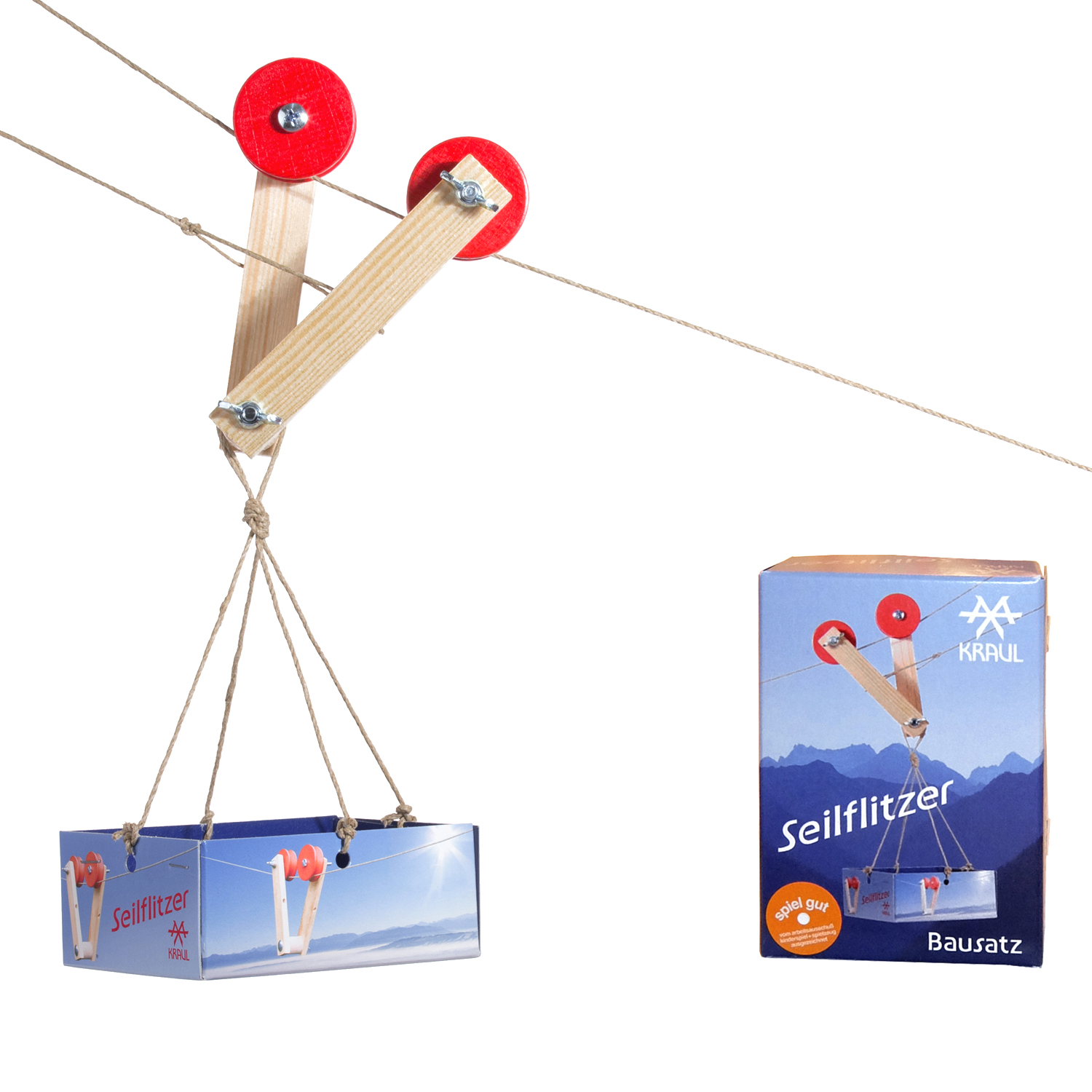 Seilflitzer Bausatz mit 10m Seil
