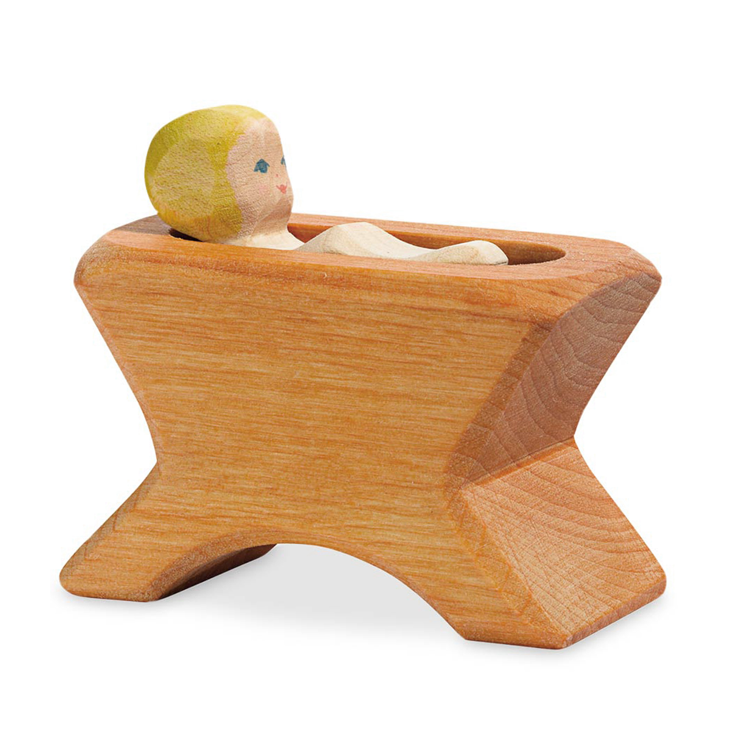 Holzfigur Krippe mit Kind