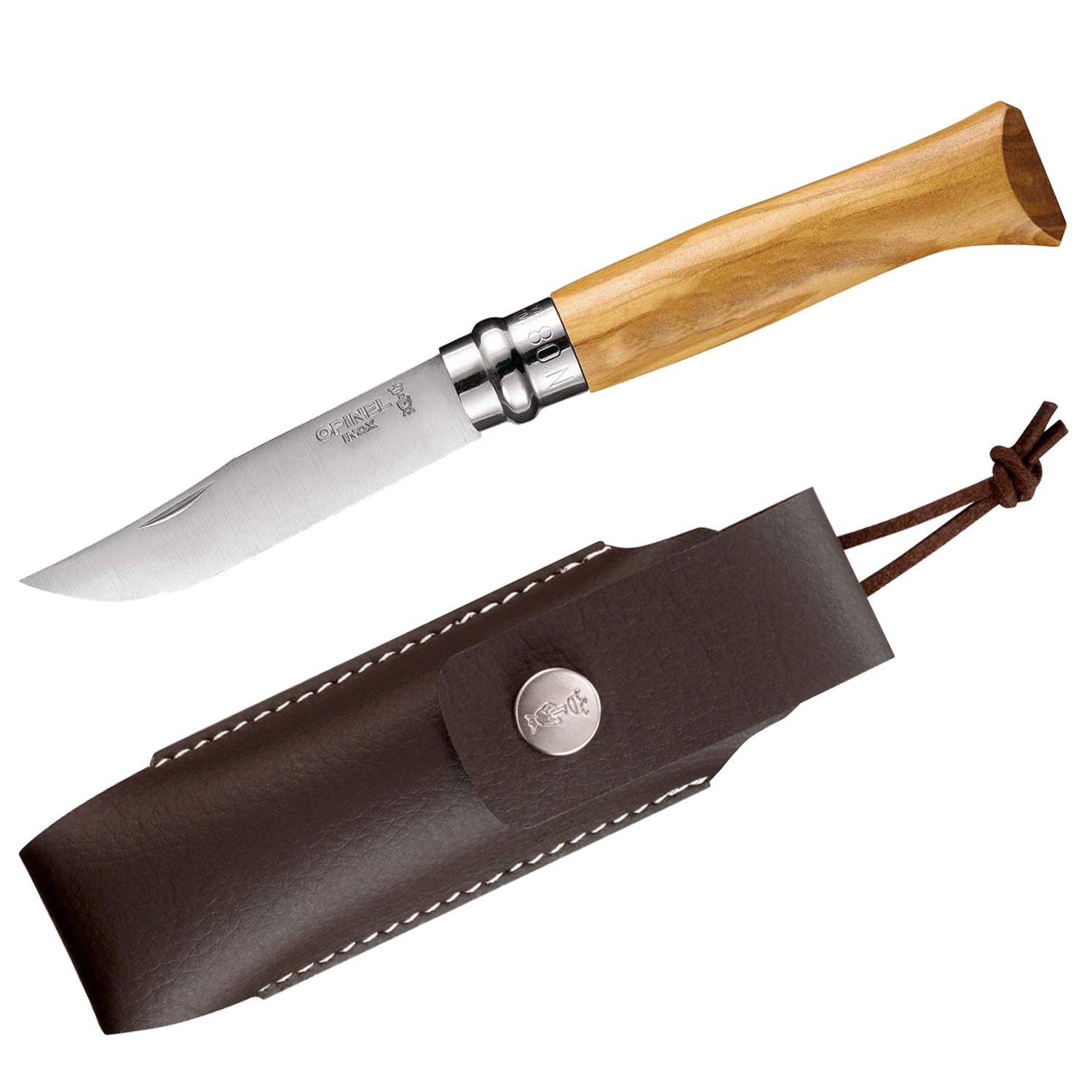 Geschenkset Taschenmesser Olivenholz mit Etui