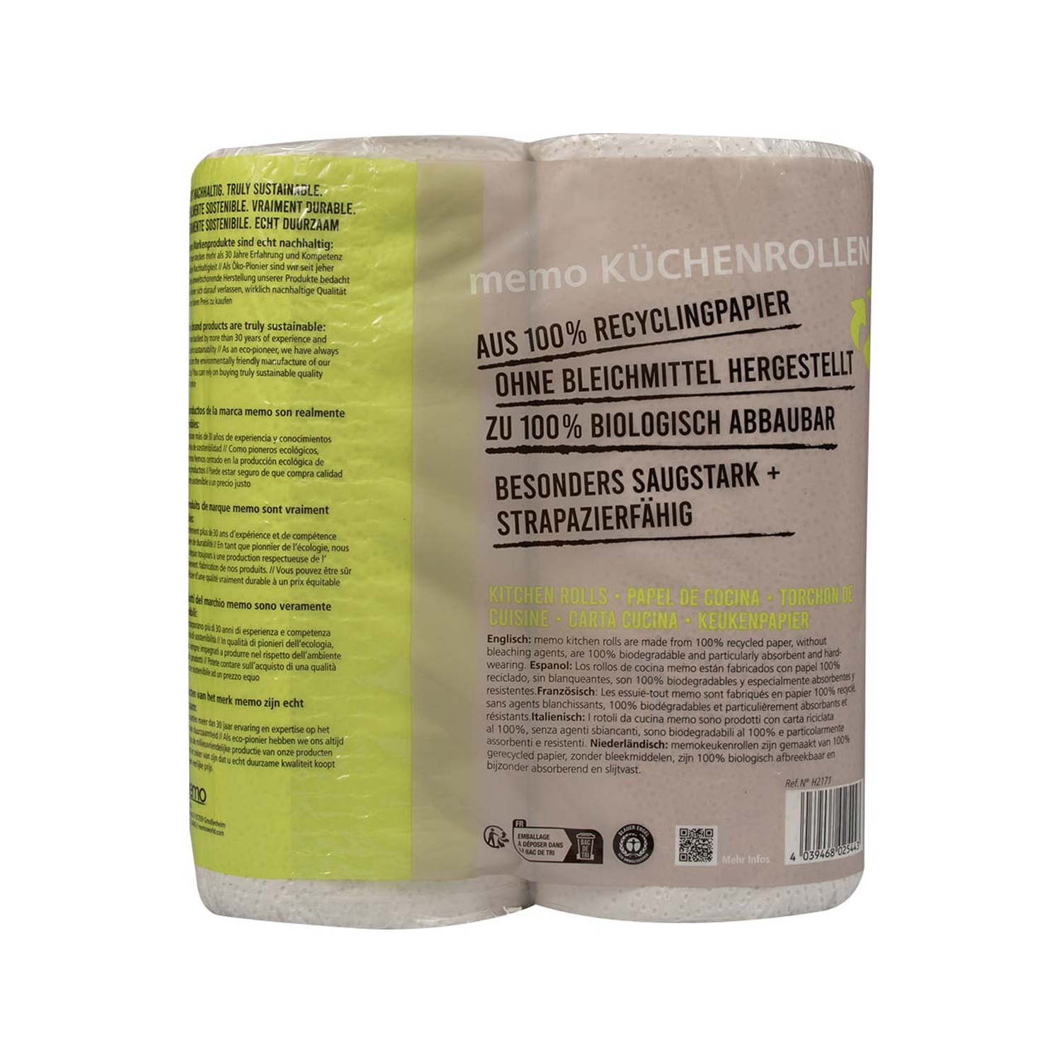 Küchenrollen, 3 lagig  Packung à 2 Rollen