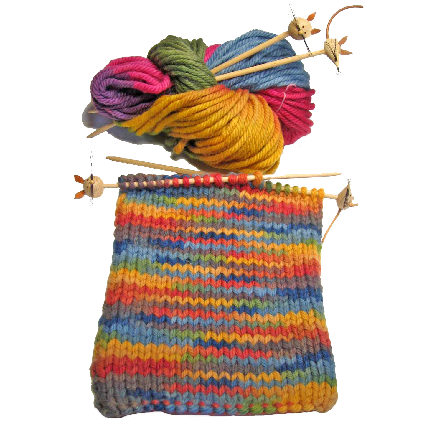 Kinderstricknadeln "Katz & Maus"