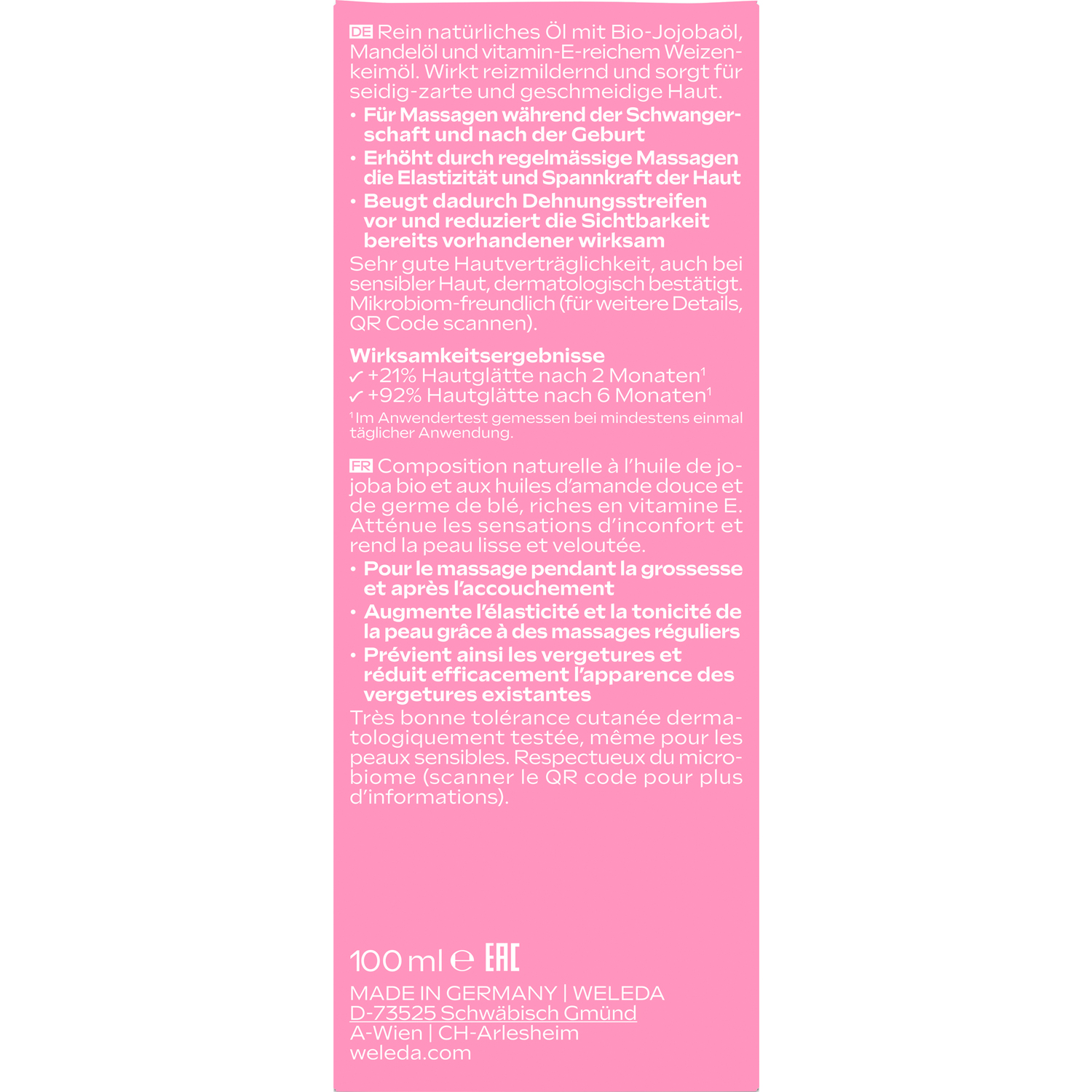Schwangerschafts-Pflegeöl, 100ml