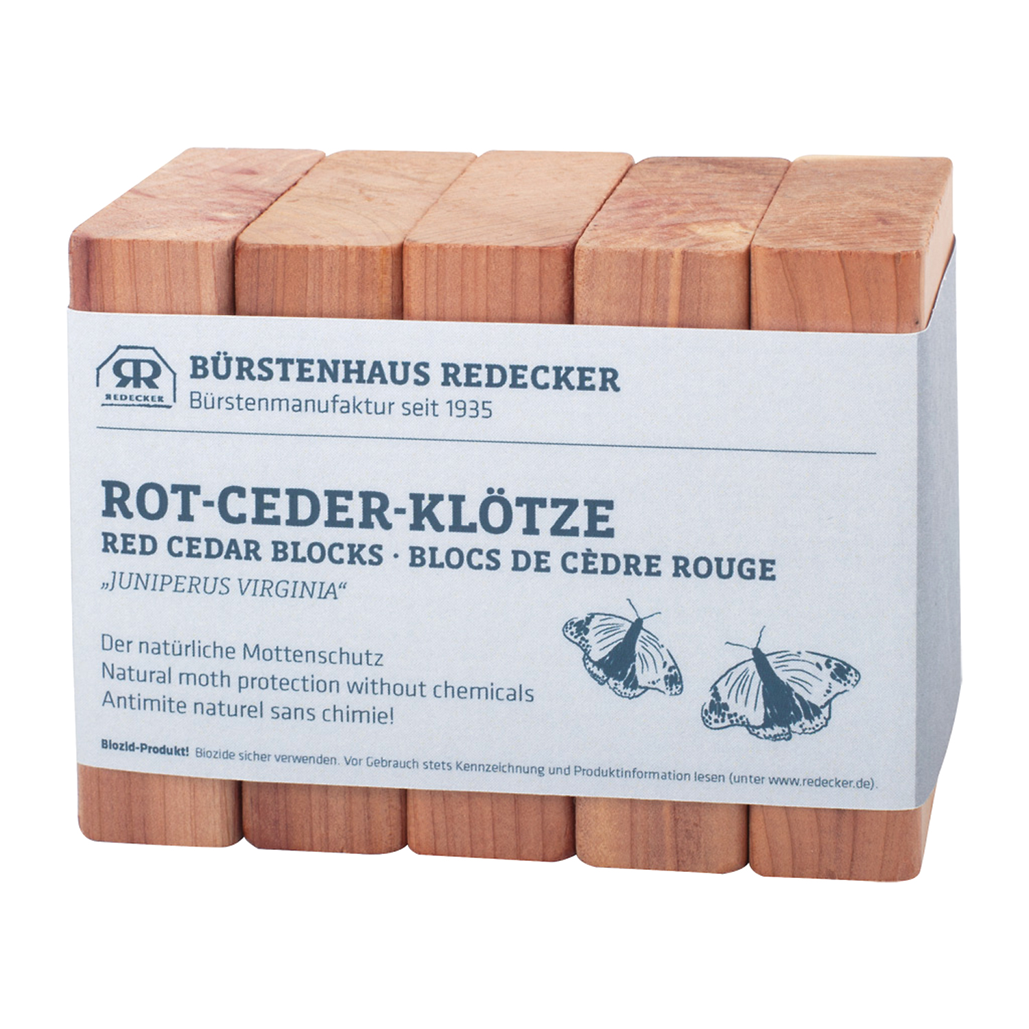 Rot-Ceder-Klötzchen, 5er Pack