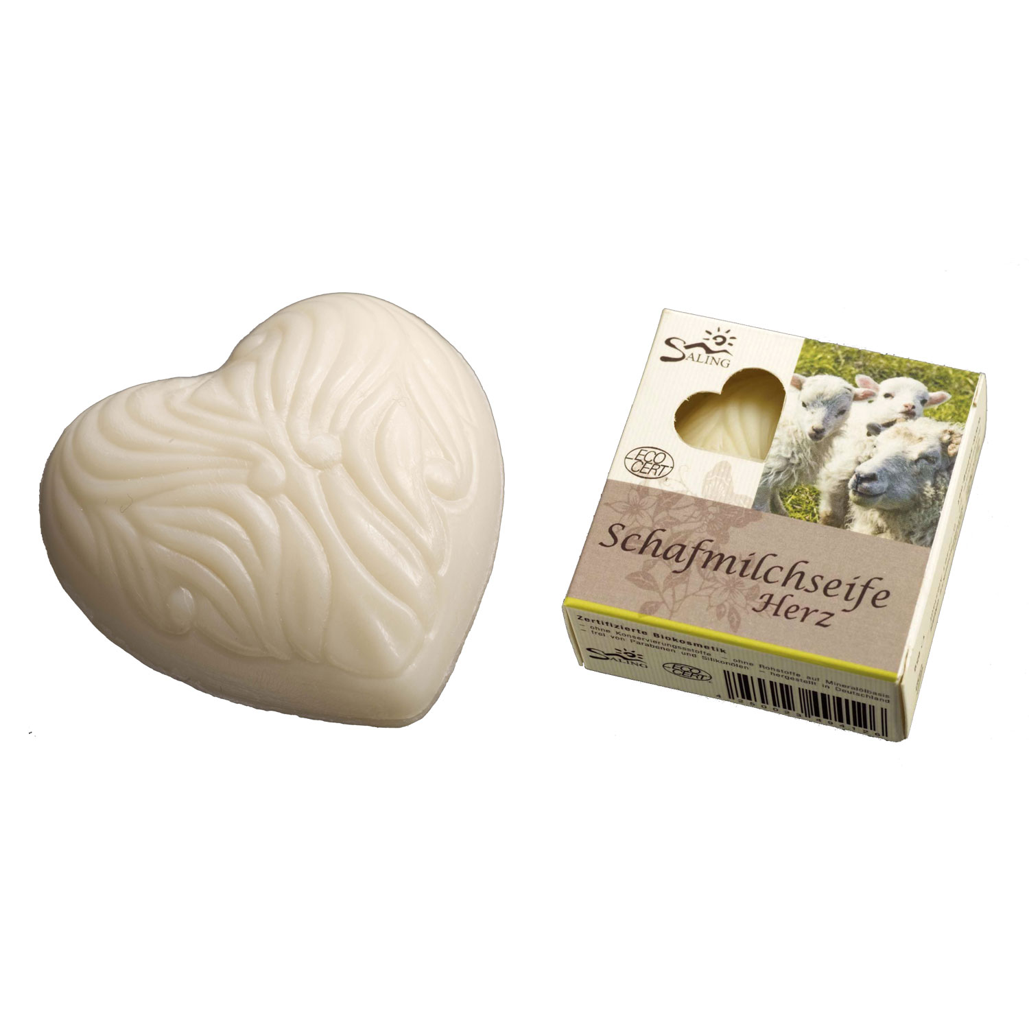 Schafmilchseife Herz, 65 g