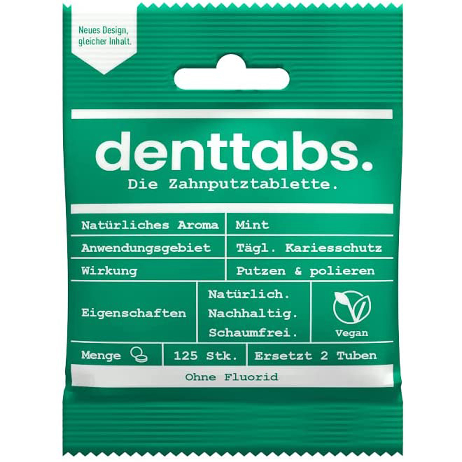 Denttabs Zahnputztabletten fluoridfrei