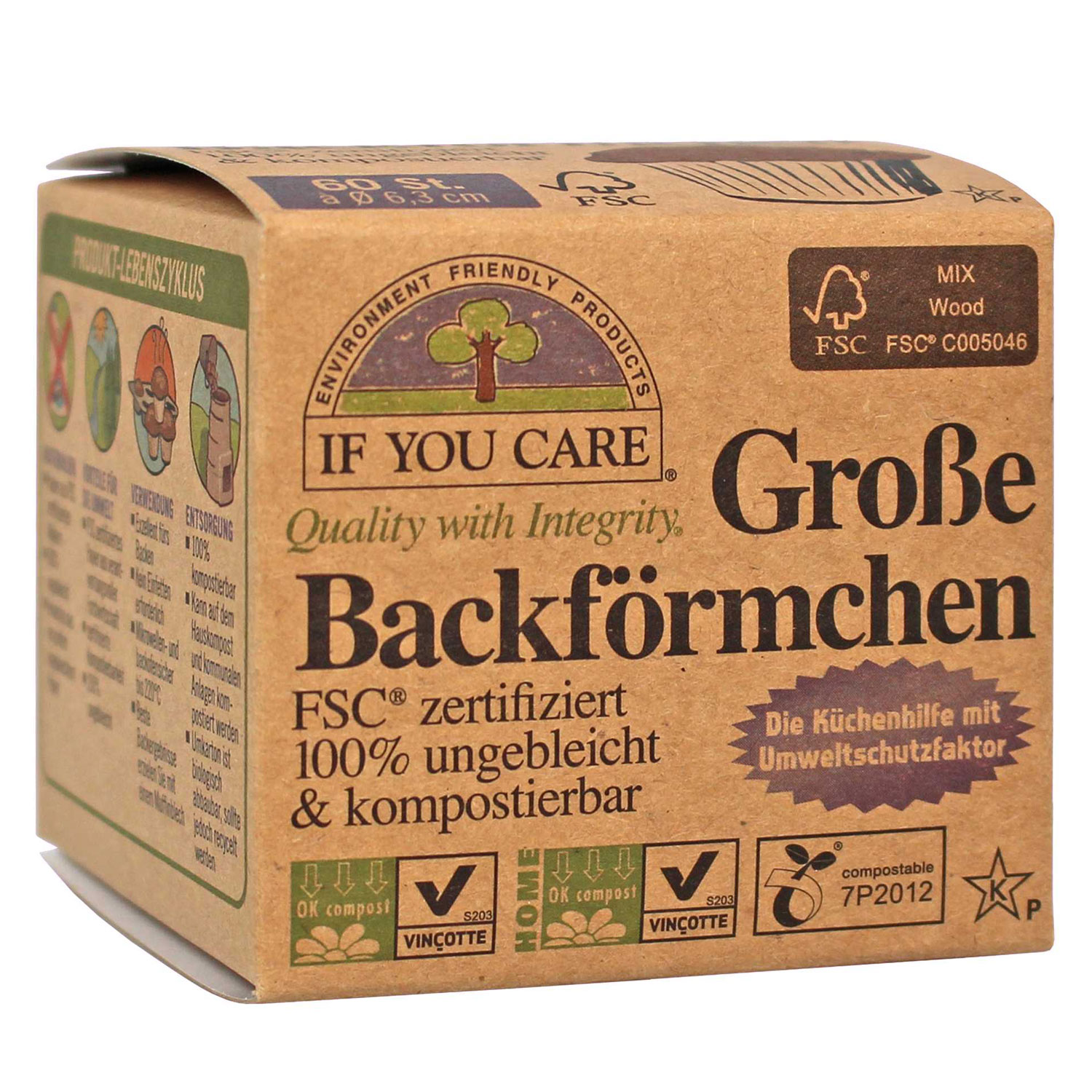Große Backförmchen, 60 Stk.