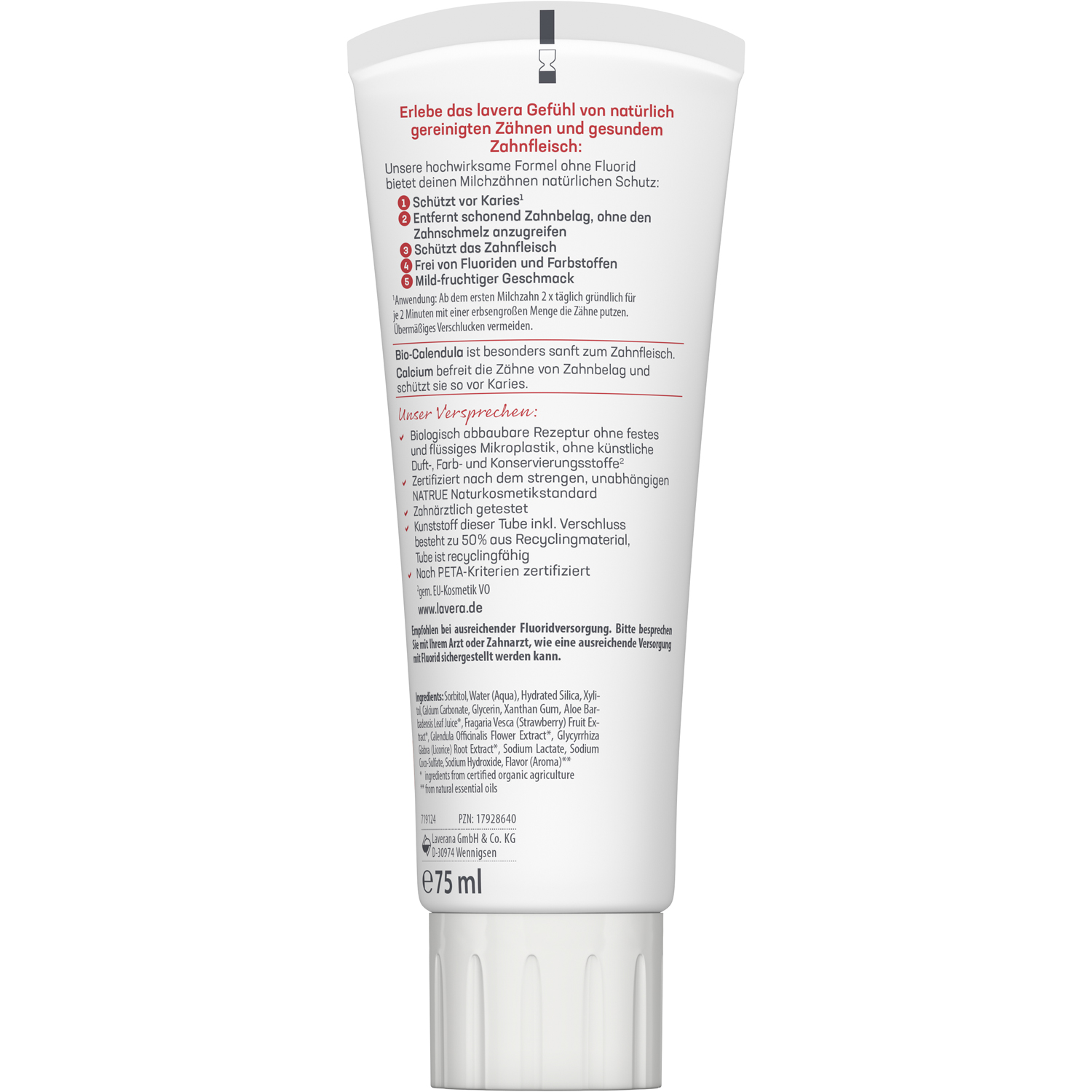 Zahncreme Kids Fluoridfrei , 75 ml