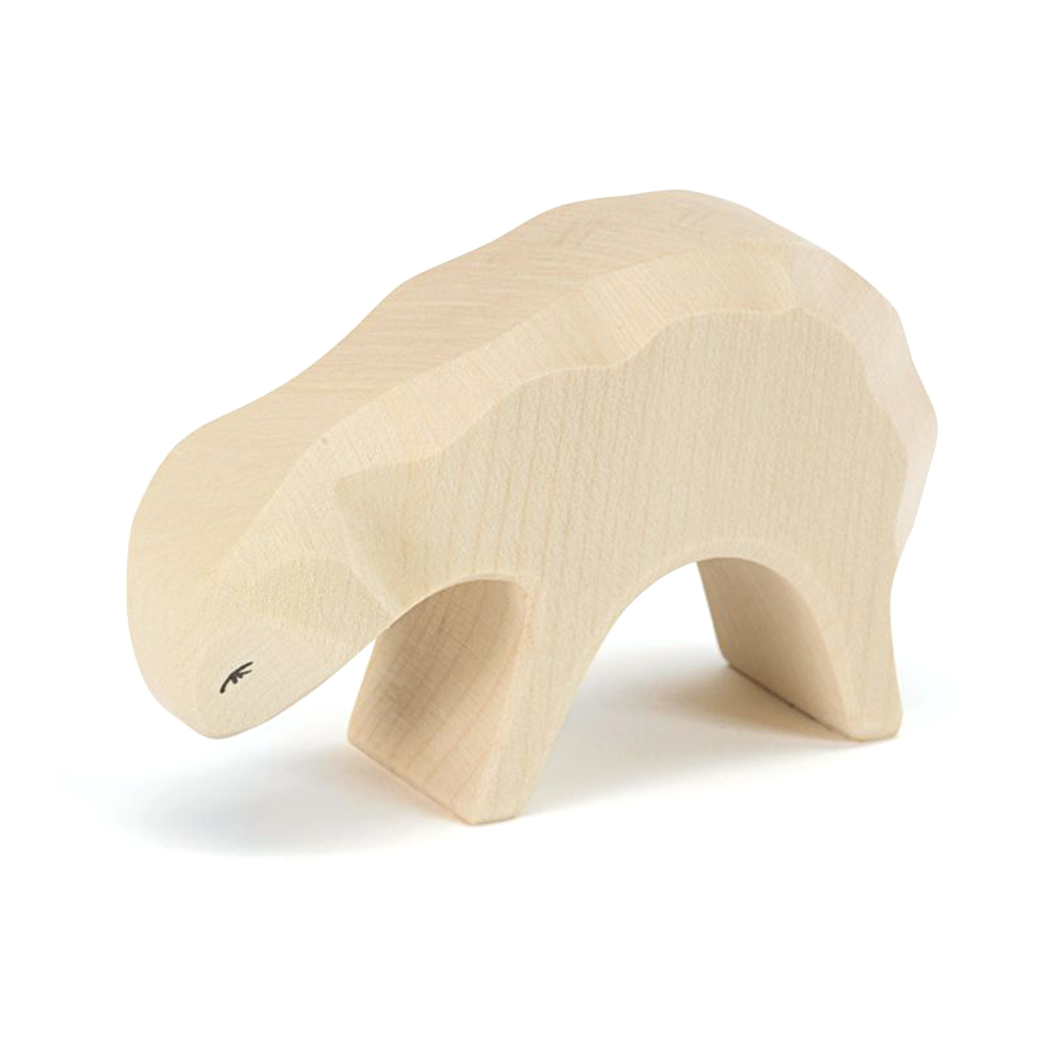 Holzfigur Schaf fressend
