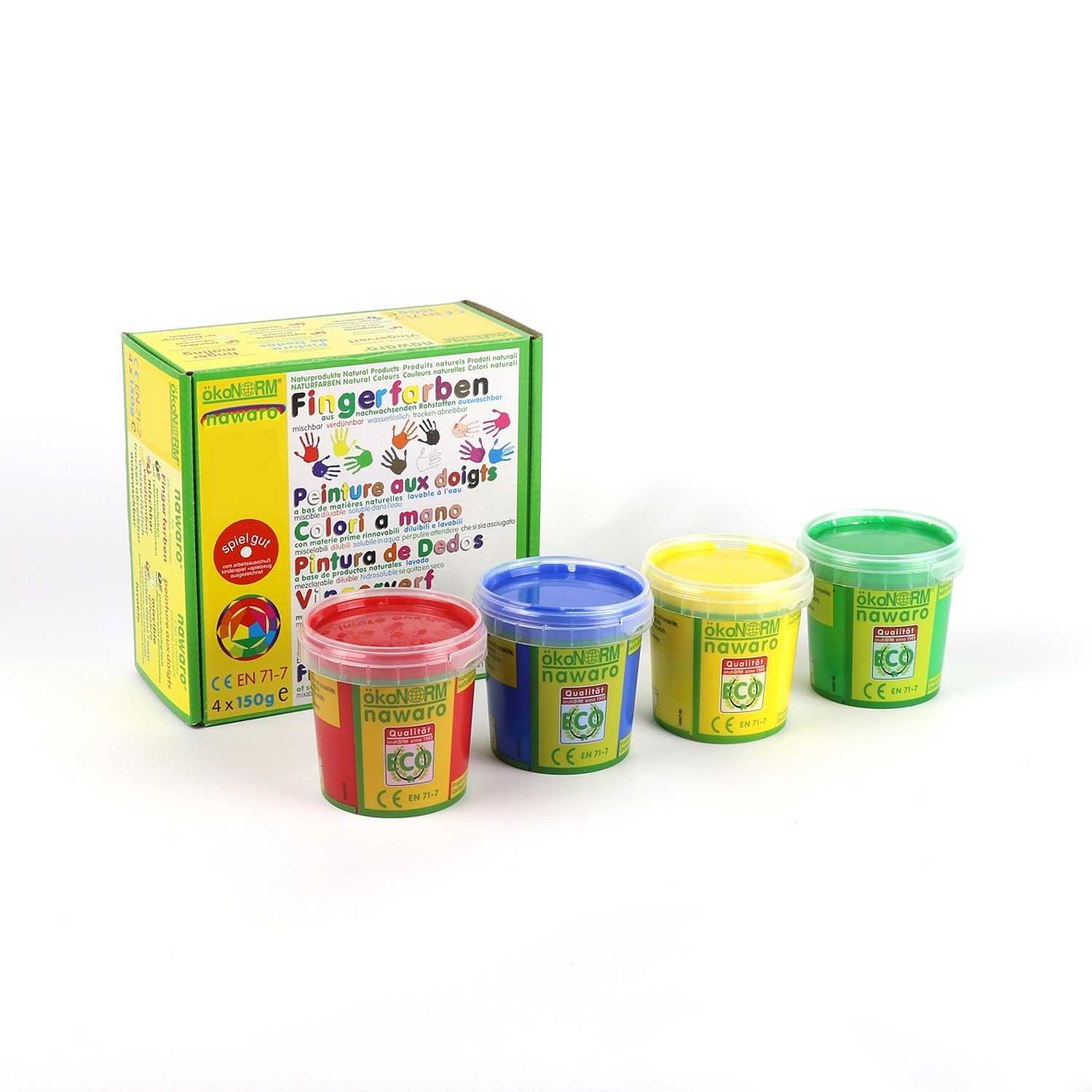 Fingerfarben nawaro, 4er Set