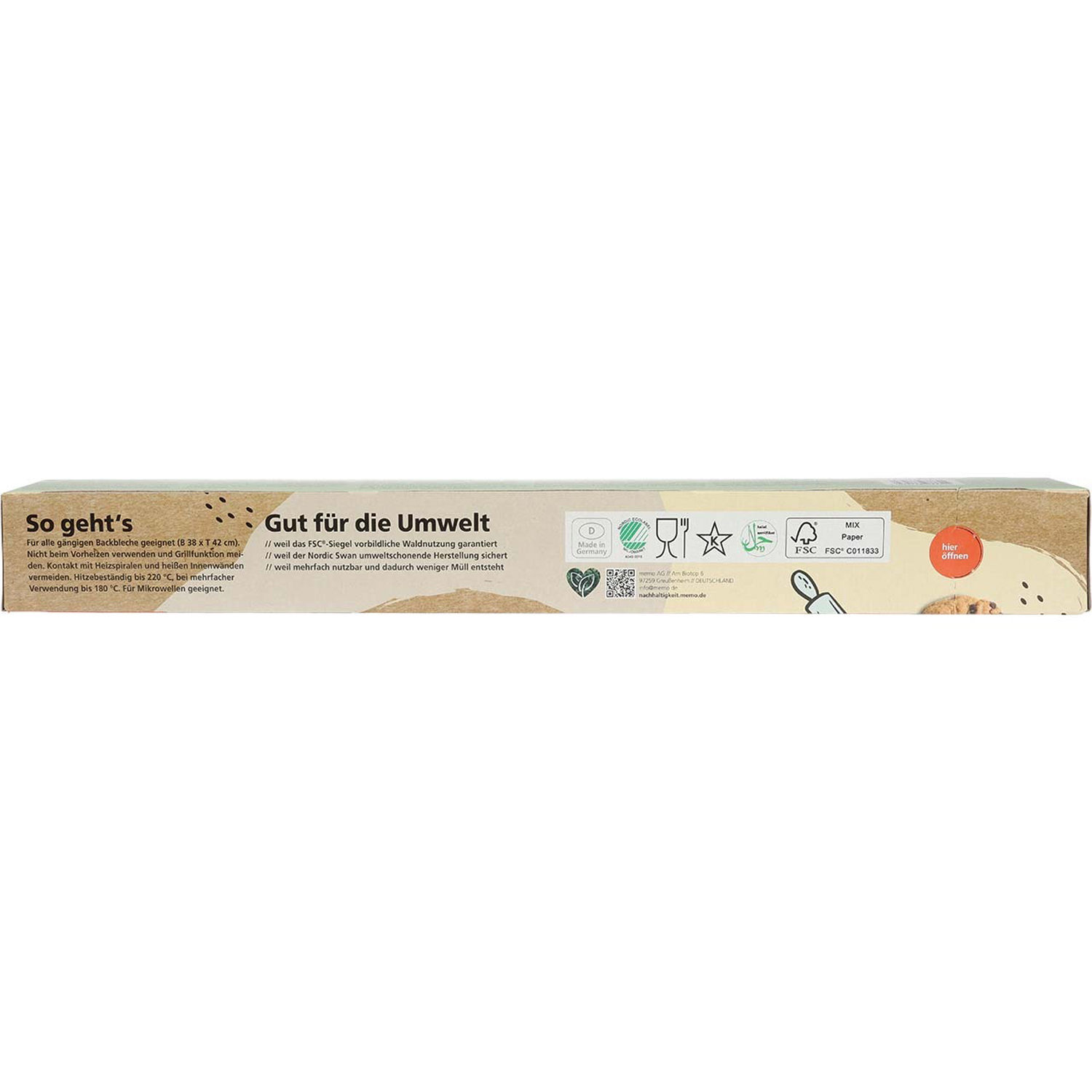Memo Backpapier Zuschnitte, 30 Bögen