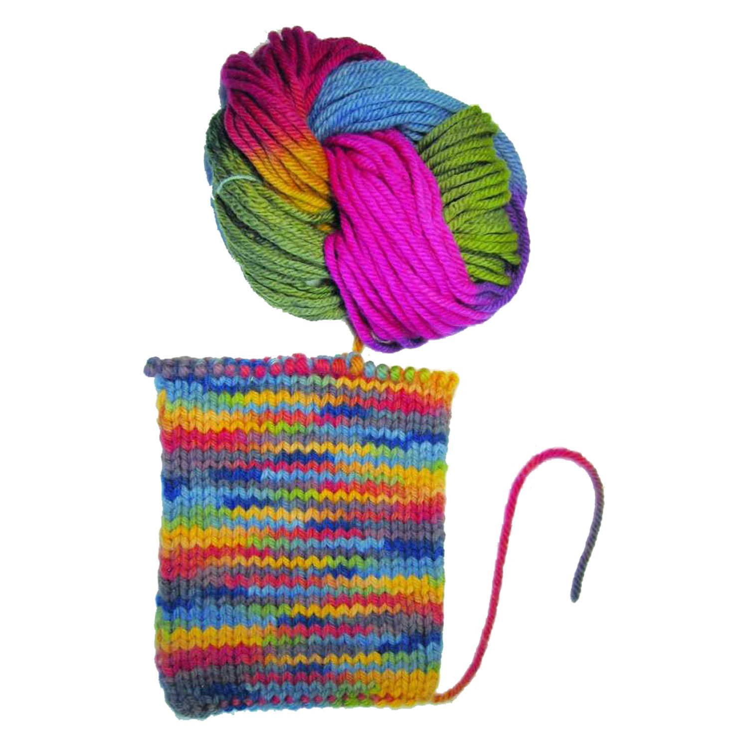 Schnellstrick-Schafwollgarn Regenbogen, 100 g