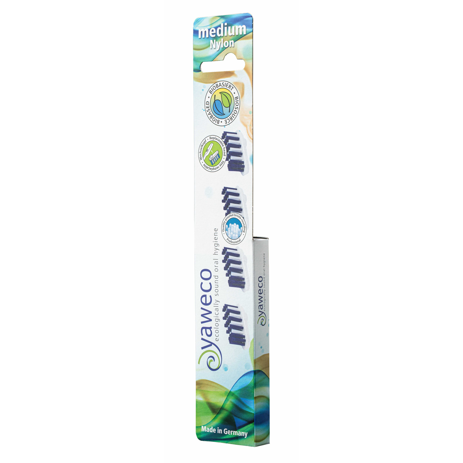 Wechselköpfe für Zahnbürste, Nylonborsten medium, 4 Stk.