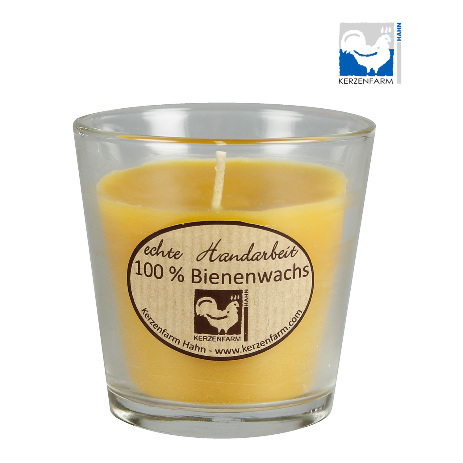 Bienenwachskerze im Glas