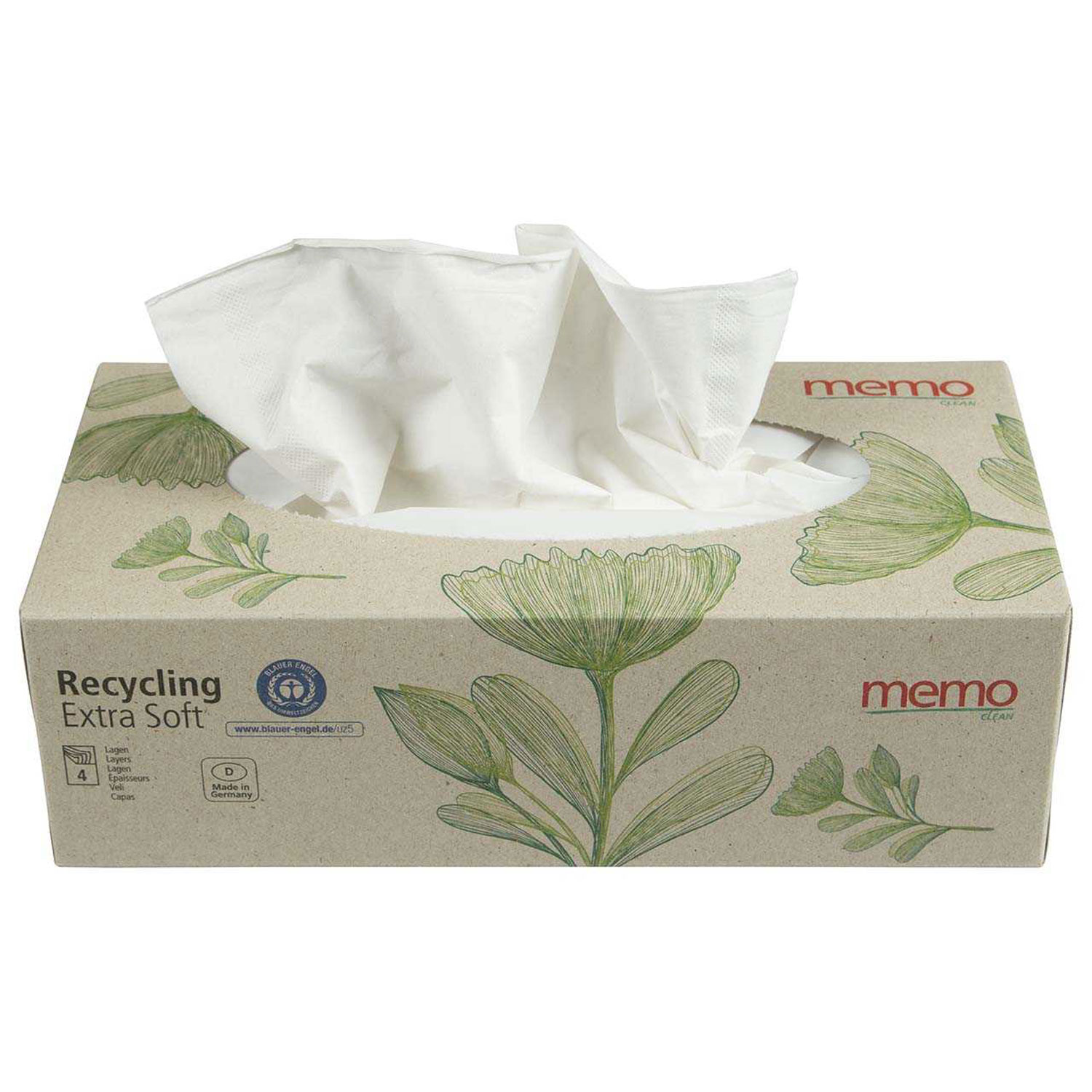 Taschentücher Recycling Extra Soft 4-lagig, 100 Stk.
