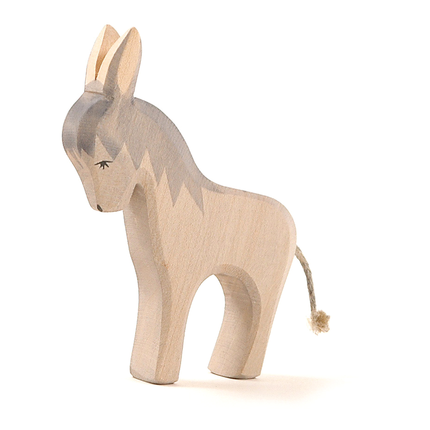 Holzfigur Esel stehend