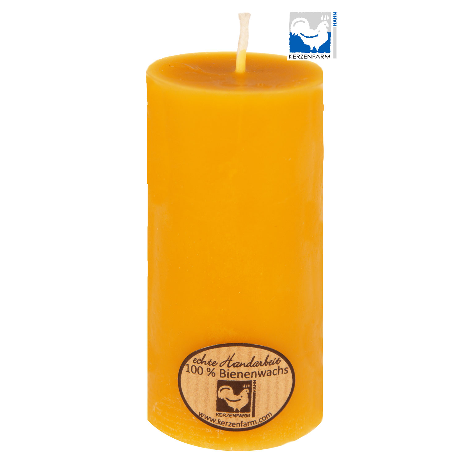 Stumpenkerze Bienenwachs, H 9,5 cm