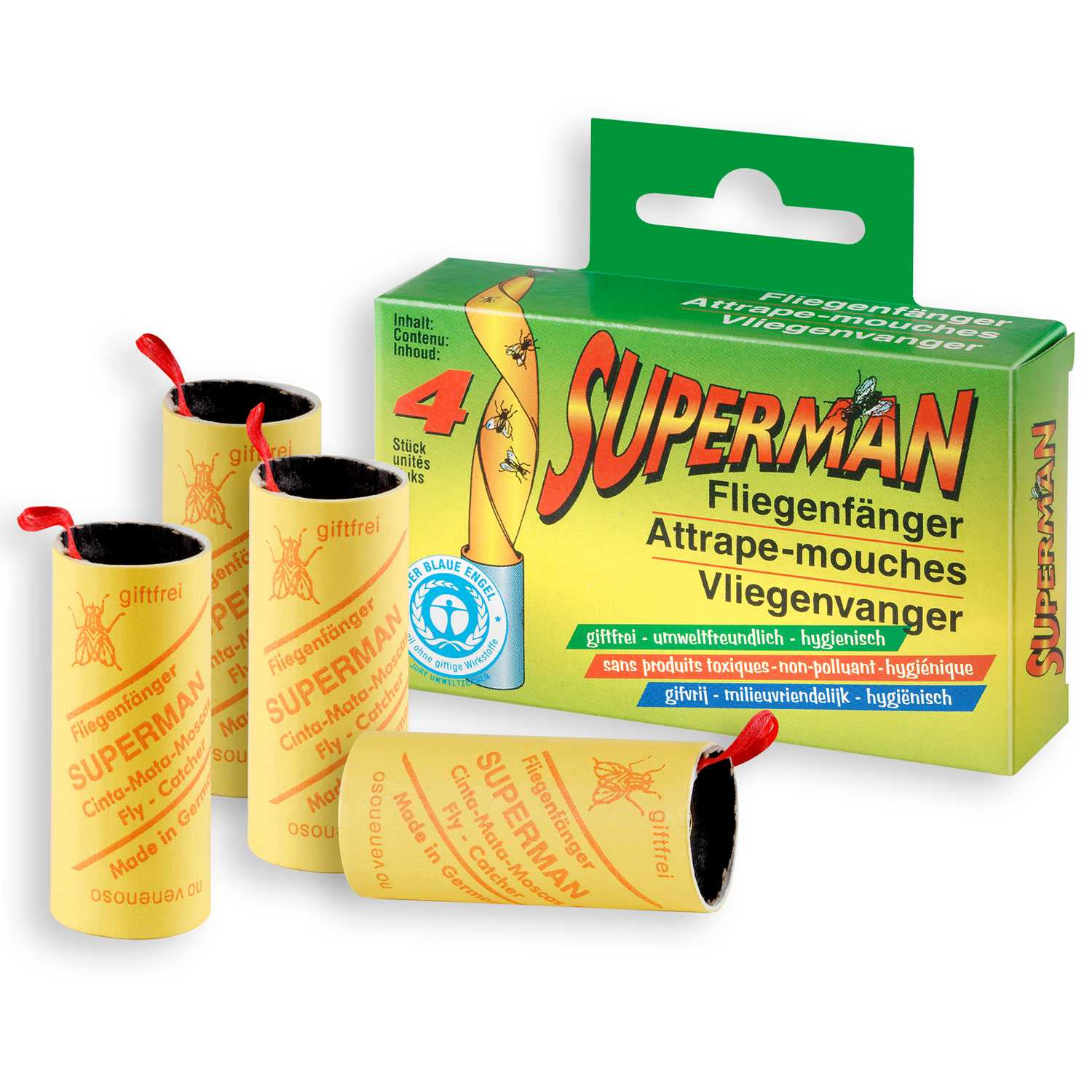 Superman Fliegenfänger, 4 Stk.