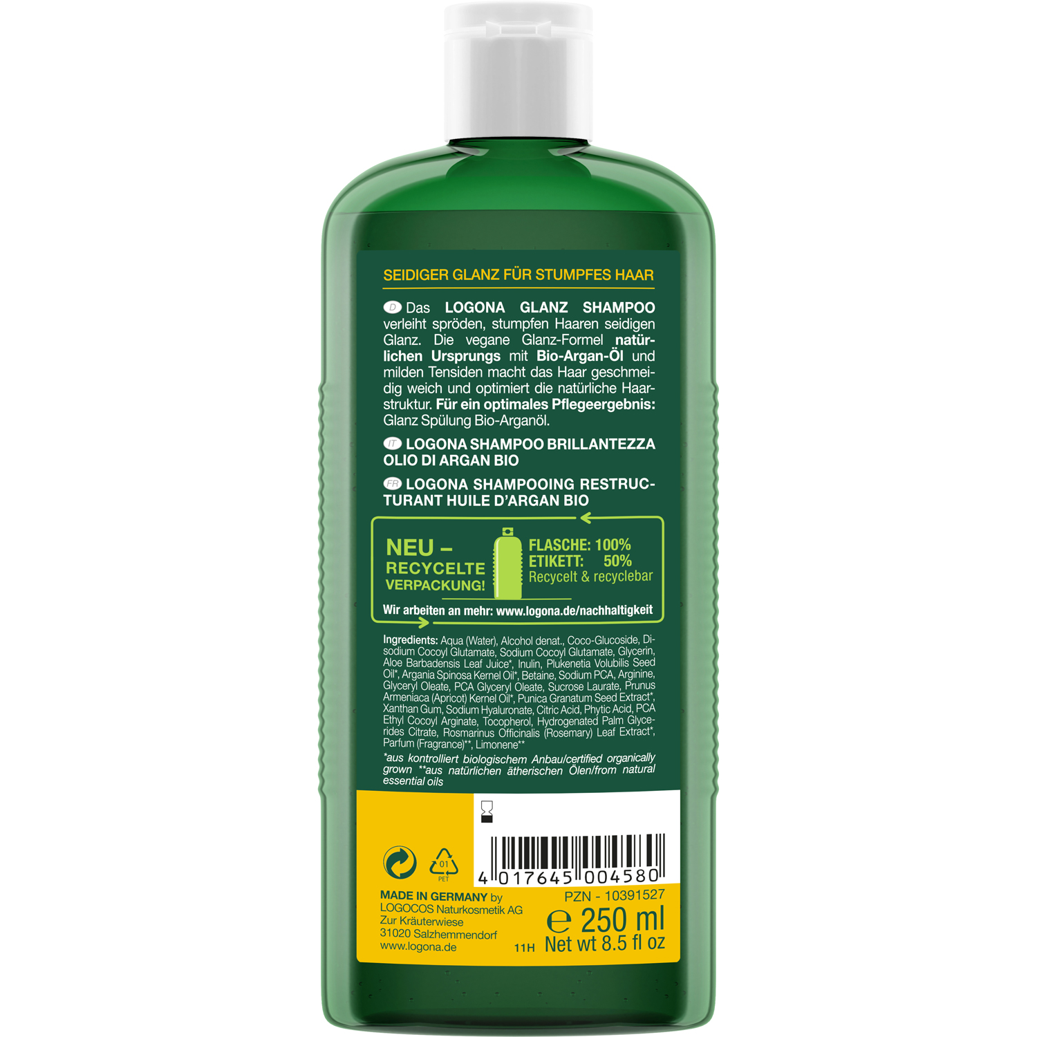 Glanz Shampoo Bio-Arganöl, 250 ml