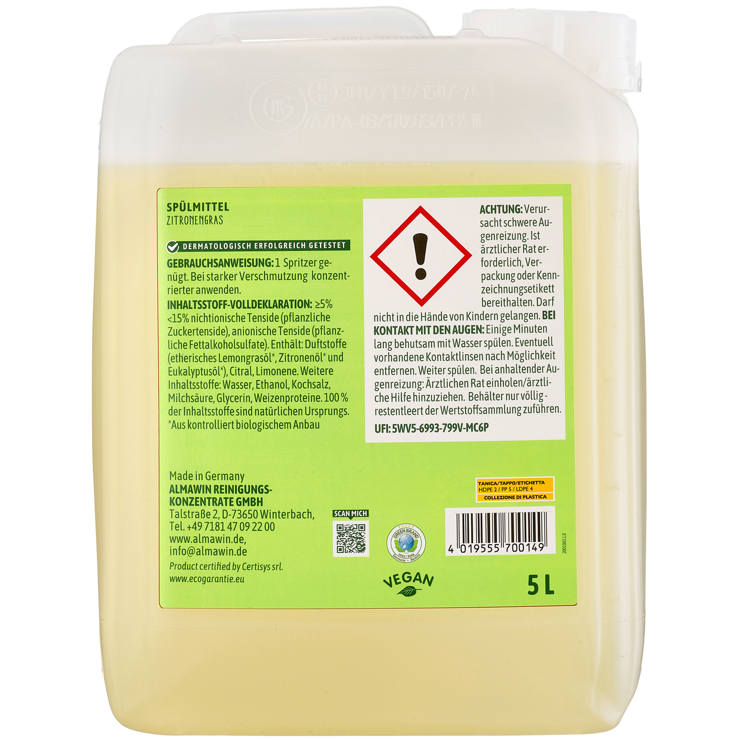 Spülmittel Zitronengras