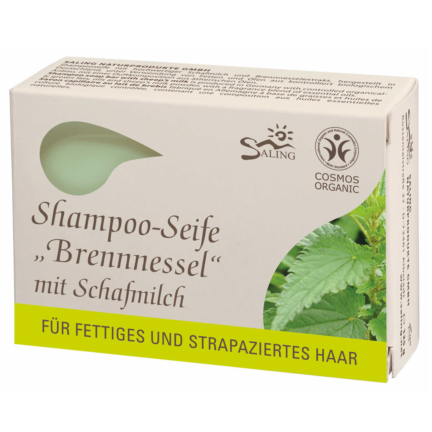 Shampoo-Seife Brennessel mit Schafmilch, 125 g