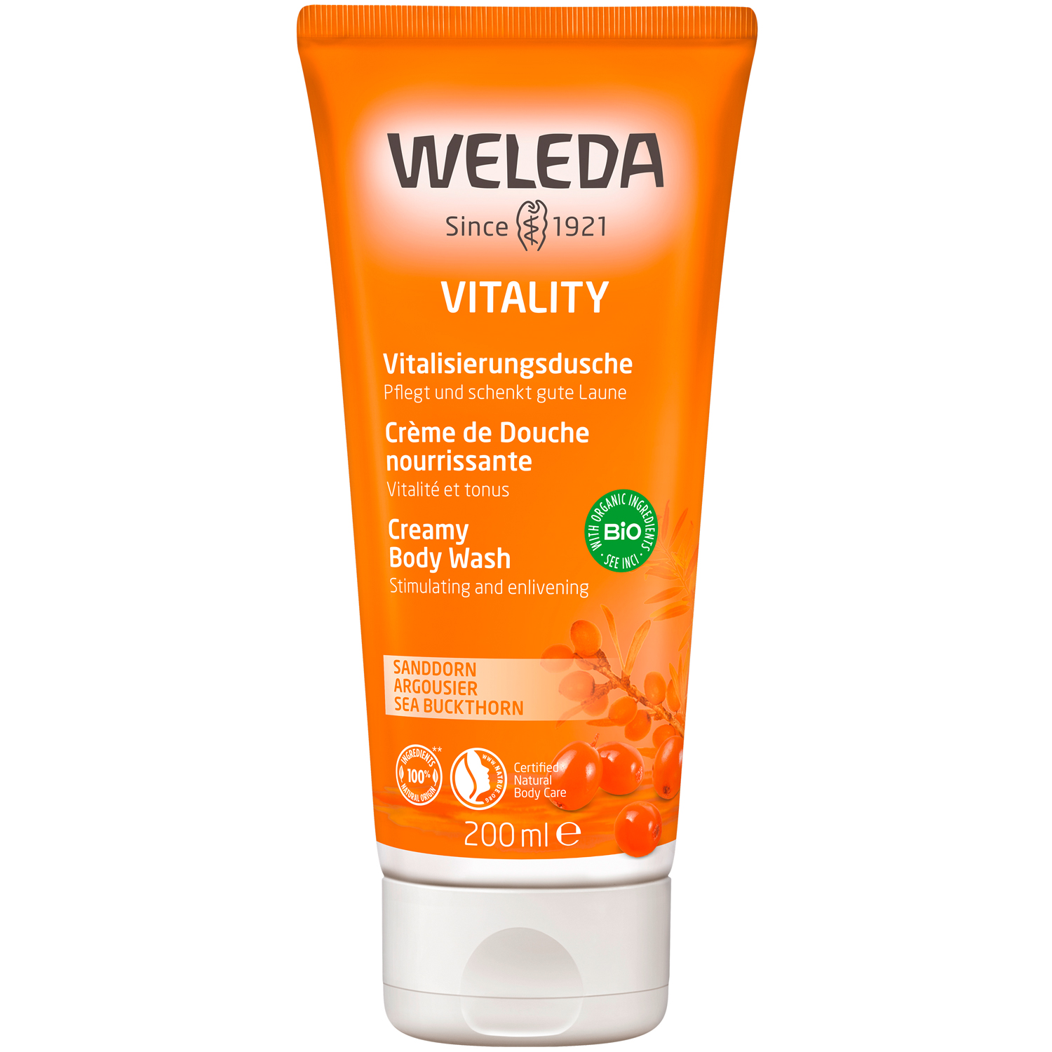 WELEDA Vitality - Vitalisierungsdusche Sanddorn , 200 ml