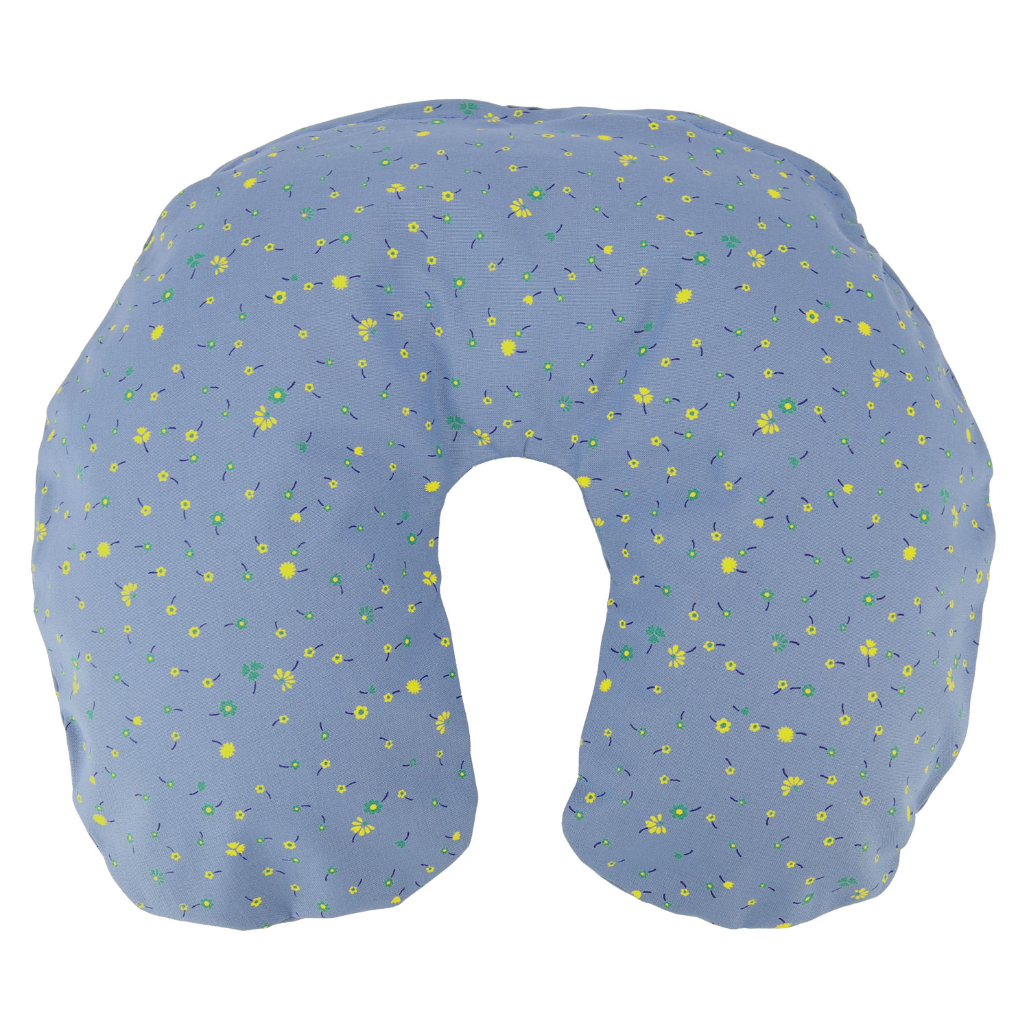 Bezug Nackenhörnchen jeansblau mit Blümchendruck